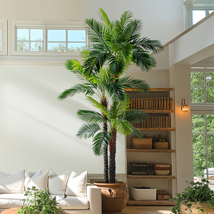 Cây cọ nhân tạo nhựa khổng lồ 8 feet, chống tia UV, bán trực tiếp từ nhà sản xuất, trang trí nhà cửa/ngoài trời, làm xanh, quà tặng sinh nhật - Product Image 3