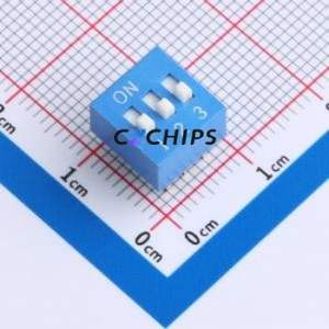 DR-03LT DIP Switch Through hole Component (THT),P=2.54mm Switch Flat Toggle, Raised Type Single Pole Single Throw 3 2.54mm - Product Image 1