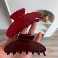 Pince à Cheveux Grande Taille Style Personnalisable pour Fille, Accessoire Cheveux Requin Rouge en Acétate
