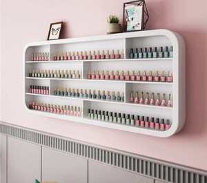 Nouvelle étagère murale de présentation pour cosmétiques de salon de manucure, présentoir mural pour vernis à ongles et colle - Product Image 1