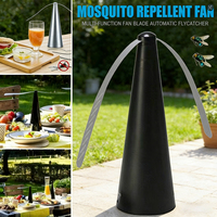 Ventilateur Répulsif Anti-Mouches Cylindrique Télescopique Automatique à Propulsion par les Lames, Contre les Mouches et les Moustiques, Emballage en Boîte Colorée pour Cuisine