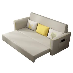 Sofá de sala de estar com cama antiga, sofá com combinação de armazenamento móveis para sofá e cama