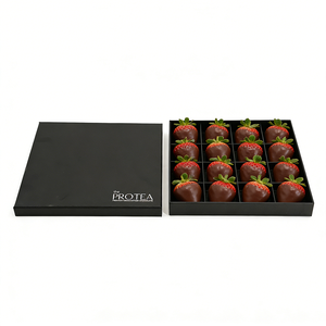 Boîte cadeau carrée noire en chocolat écologique personnalisée de qualité supérieure - Product Image 3