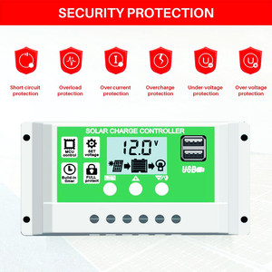 Régulateur avec protection contre les surcharges en circuit ouvert en court-circuit pour batterie au gel AGM ouverte 10A 20A 30A Contrôleur de charge de <span class=keywords><strong>panneau</strong></span> <span class=keywords><strong>solaire</strong></span> - Product Image 4