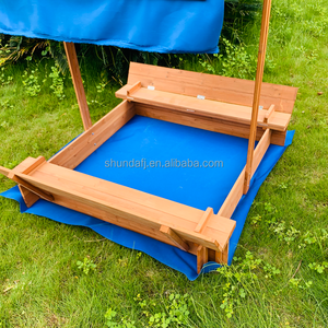 กล่องไม้เก็บของพับได้สำหรับเด็ก, กล่องทรายพร้อมฝาปิดกล่องเก็บของทำจากไม้ SDSB002 - Product Image 6