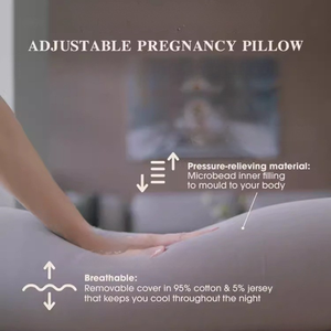 Ensemble de coussins de maternité pour l'allaitement, coussin de grossesse rafraîchissant pour dormir sur le côté, coussin de genou personnalisé pour la grossesse, confort pour <span class=keywords><strong>maman</strong></span> - Product Image 4