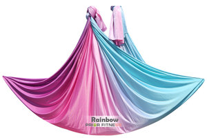 Hamac de Yoga <span class=keywords><strong>Aérien</strong></span> Multicolore 6m 40D Nylon Yoga Hamac en Nylon Yoga Antigravité Tissu Stretch Durable - Product Image 1
