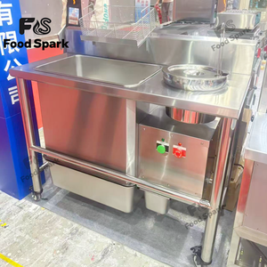 Machine à paner automatique en acier inoxydable 304 pour poulet, station de panage électrique avec réservoir d'eau pour poulet frit - Product Image 2