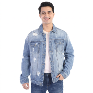 New Hot Sale <b>Denim</b> <b>Jacket</b> for Men and Casual Wear Wholesale Cheap Price 100% Cotton <b>Lightweight</b> <b>Denim</b> Men's <b>Jackets</b> - Product Image 1