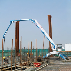 Machine de construction à prix avantageux, marque JIUHE, flèche de placement de béton hydraulique mobile à roues de 17 m, distributeur de béton - Product Image 5