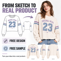 T-shirt personnalisé pour femme en jersey tricoté, coupe courte, manches longues, épaules tombantes, imprimé vintage, style décontracté streetwear