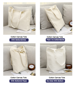 Sac fourre-tout à sangle de marque sérigraphie sac à provisions en toile de coton sac à provisions en toile de coton recyclé avec logo imprimé personnalisé fourre-tout à provisions pour le quotidien - Product Image 4