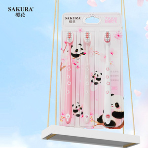 Cepillo de Dientes Sakura con Cerdas Suaves, Estilo Flor de Cerezo, Paquete de 3, Cepillo de Dientes Manual para Adultos - Product Image 4