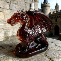 Bouteille de vin en verre borosilicate de haute qualité, populaire, de luxe, fabriquée par combustion à haute température, 450 ml, en forme de dragon