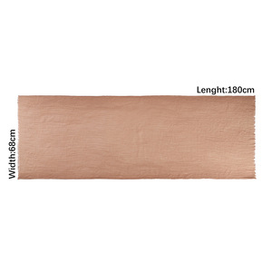 Écharpe carrée en rayonne 68 cm, couleur unie, douce pour la peau, décontractée, printemps-été, avec bords frangés - Product Image 5