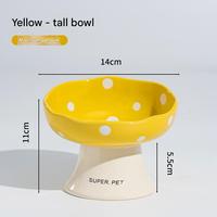 Bol de nourriture pour chat, chien, lapin, oiseau en céramique inclinée, antidérapant, facile à nettoyer, écologique, avec protection du cou