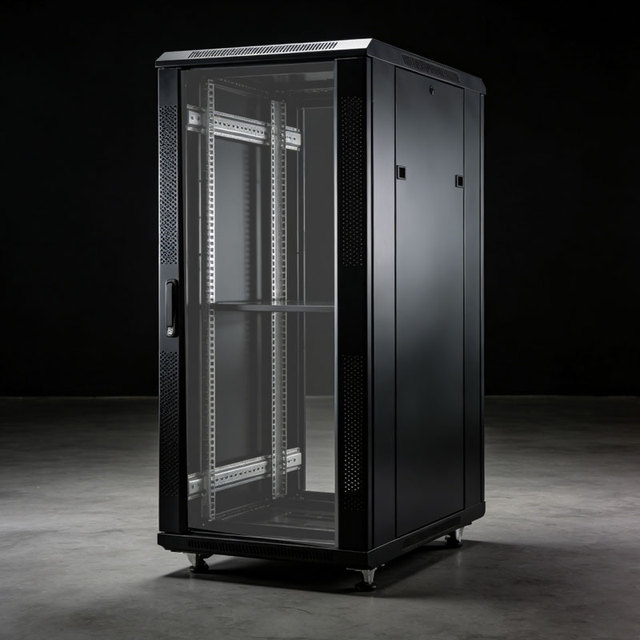 22U 19 Inch 600mm Floor Standing Switchgear Cabinet Data Center Server Rack Cold-Rolled Steel IP20 Protection Black Stock