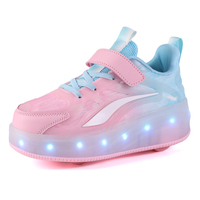 Prix d'usine Chaussures à roulettes pour enfants rétractables avec logo personnalisé pour enfants Sports Walk 4 roues Mesh Rollershoes Patins à roues alignées