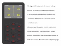 Système de gestion de suspension pneumatique DOWN Brand Controller, système Air Ride, écran LCD, télécommande de pression d'air