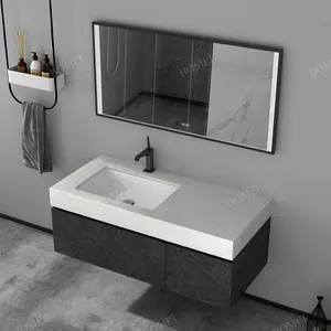 Italian bathroom vanity fancy wall bathroom vanity cabinet with led mirror