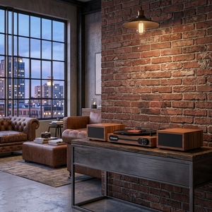 <span class=keywords><strong>Giradischi</strong></span> Moderno Stile Mid-Century con Altoparlanti Stereo Indipendenti, <span class=keywords><strong>Giradischi</strong></span> Wireless a 3 Velocità per un Audio Domestico Estetico - Product Image 2