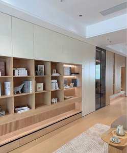 Bibliothèque murale entièrement personnalisée, design moderne, pour salon, bureau à domicile et appartement - Conception modulaire gain de place - Product Image 4