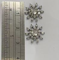OEM Glänzende Sonnenblumen-Schnee-CZ-Ohrringe aus 925 Silber für Damen, Exquisiter Schmuck für Partys und Alltag, Schmuck-Geschenke im Großhandel