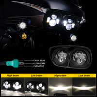 2023 date DOT Approuvé 105W Harley glisse double araignée phare pour Harley Road Glide 1998-2013