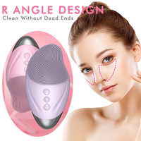 Nouvelle brosse nettoyante électrique sonique pour le visage, mini, autoportante, avec massage, recharge USB, nettoyage en profondeur des pores, étanche, en silicone