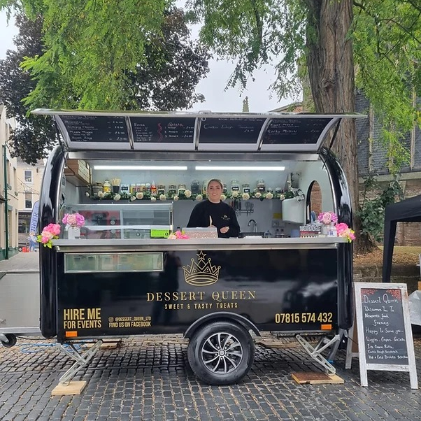 Carrito de comida móvil personalizado con estándar australiano, carrito de remolque de comida con máquina de aperitivos, nuevo diseño