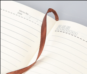 Cahier d'agenda à couverture souple en cuir PU semblable à du tissu avec stock prêt - Product Image 4