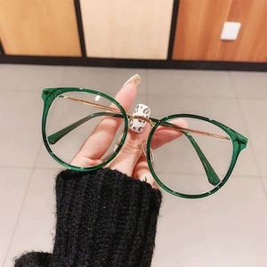 Nouveautés, lunettes élégantes avec logo personnalisé, femmes, hommes, lunettes noires à monture large, verres transparents, lunettes rondes pour femmes - Product Image 4