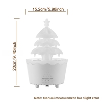 Diffuseur d'huiles essentielles en forme de sapin de Noël, humidificateur d'air ultrasonique, lumière d'ambiance nocturne, machine d'aromathérapie de bureau