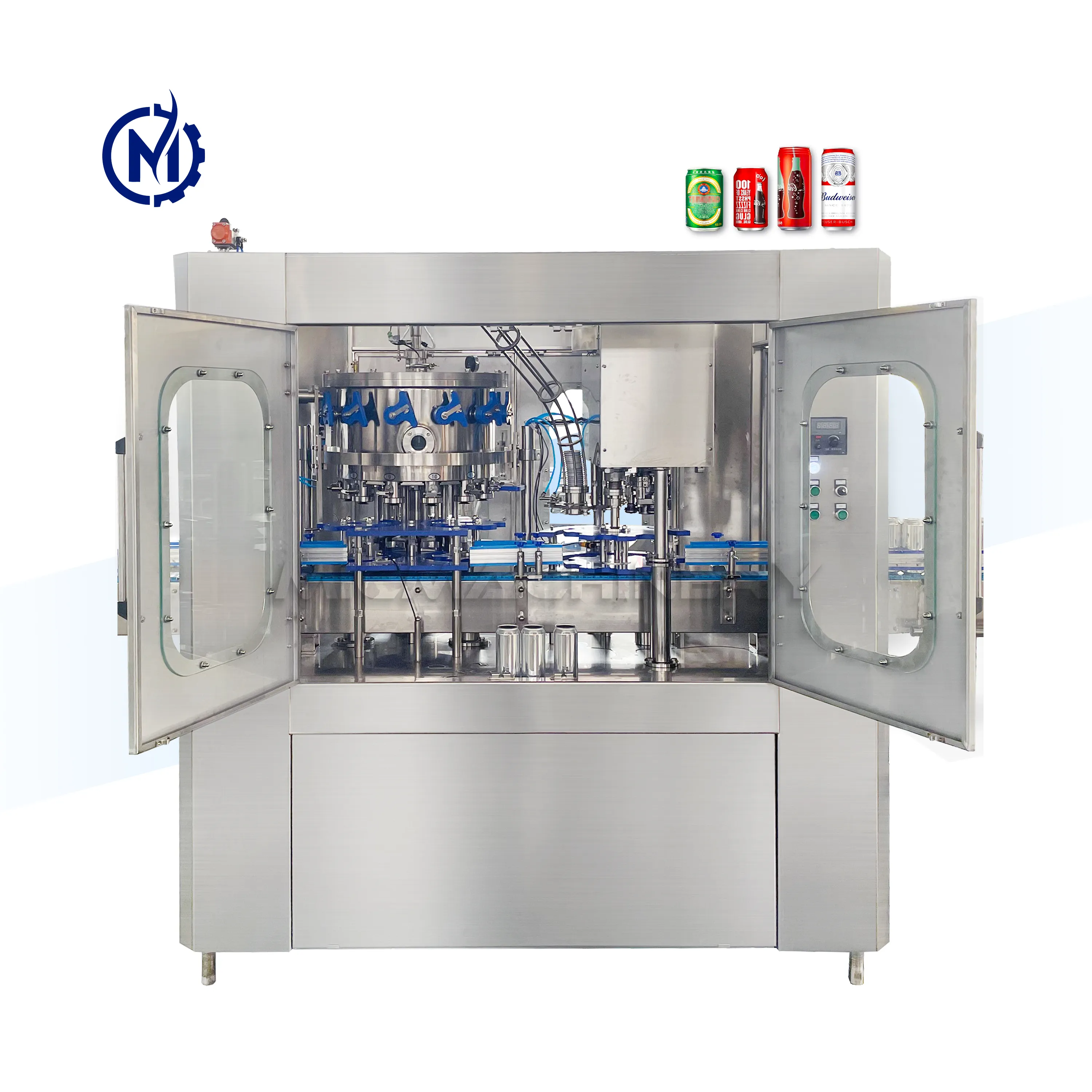 Mesin Pengisi Otomatis Soda Pabrik Minuman Bir Aluminium Dapat Mengisi untuk Minuman Karbonasi