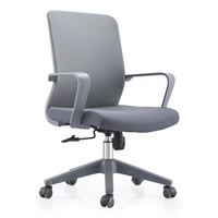 Chaise de bureau ergonomique JOHOOFURNITURE, cadre gris, vente en gros, Sedia Da Ufficio pour bureau à domicile, coussin épais confortable