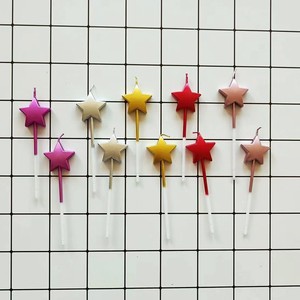 Bougies d'anniversaire en forme d'étoile, sans fumée, écologiques, en cire de soja de qualité alimentaire, pour décorations de gâteaux de fête du premier anniversaire des enfants - Product Image 3