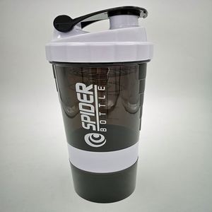 Vente en gros de gobelets à bascule en plastique de 550ml pour les sports de fitness gobelet cadeau à trois couches de blanc d'oeuf séché et de milkshake avec logo pour boissons - Product Image 5