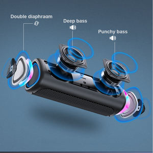Paire de deux haut-parleurs sans fil portables ne jouent aucun décalage son plus fort par Triangle IPX6 étanche 24H Play 3W haut-parleur à dents bleues - Product Image 2