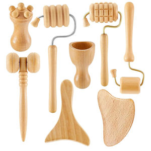 Masseur facial en bois miniature certifié <span class=keywords><strong>FSC</strong></span>, outil professionnel de sculpture corporelle, rouleau de massage facial en bois pour les muscles personnels - Product Image 1