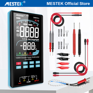 Mestek kỹ thuật số đa mét đo nhiệt độ 9999 đếm AC DC hiện tại Điện áp Kháng Điện Dung NCV Ture RMS vạn năng - Product Image 3