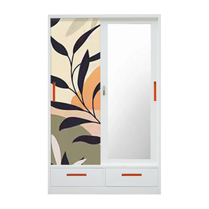 Impression Almirah <span class=keywords><strong>Armoire</strong></span> avec 2 Portes <span class=keywords><strong>Armoire</strong></span> à Vêtements en Métal avec Miroir - Product Image 5