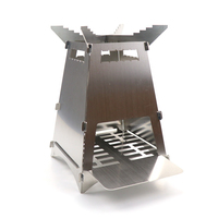 Barbecue pliant portable en acier inoxydable en forme de tour, réchaud de camping à bois, modèle fusée, très populaire pour l'extérieur