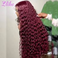 Perruque Lace Front 13x4 Ondulée Profonde HD Transparente 12A 99J Bordeaux Marron Rouge Cheveux Humains Vierges Remy Vente en Gros Fournisseur Chaud Livraison Directe