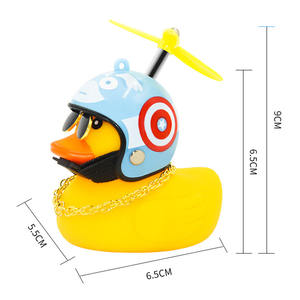 Jouet canard en caoutchouc coloré, décorations de <span class=keywords><strong>casque</strong></span> de vélo de voiture, cloche de canard avec <span class=keywords><strong>casque</strong></span> d'hélice pour enfants adultes hommes femmes - Product Image 2