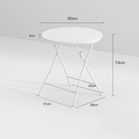 Table ronde de salle à manger pliante de camping en plastique blanc portable de 6 pieds pour l'extérieur et personnalisée en usine pour événement, fête avec 4 chaises