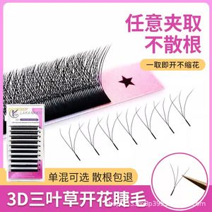 ขนตาปลอม Clover Eyelash Extensions 0.07 มม. C/D แบบผสม ธรรมชาติ นุ่ม สำหรับใช้ในร้านเสริมสวย - Product Image 2