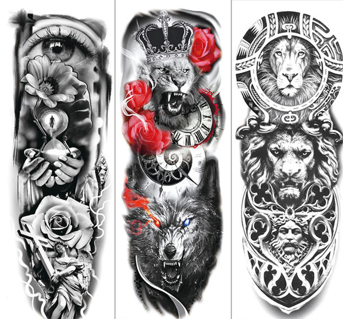 Косметический класс, новый дизайн, большой изображение, временная татуировка, наклейка на всю руку