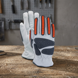 High-quality High-performance Impact Resistant Leather Non-slip <b>Fire</b> Proof Anti-Cut 10-inch Safety Cuff Mechanical Safety Gloves - Product Image 3
