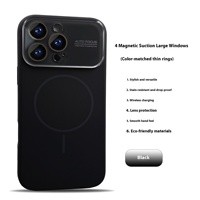 Grande fenêtre luxe antichoc Film de protection caméra pour iPhone 17 couverture en Silicone liquide étui magnétique Compatible pour iPhone 16