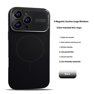 Grande fenêtre luxe antichoc Film de protection caméra pour <span class=keywords><strong>iPhone</strong></span> 17 couverture en Silicone liquide étui magnétique Compatible pour <span class=keywords><strong>iPhone</strong></span> 16 - Product Image 6